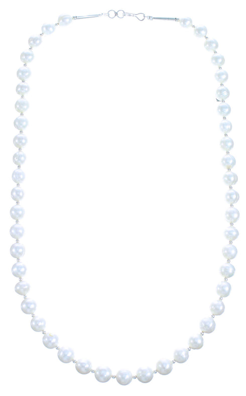 Sterling Silver And Fresh Water Pearl Bead Necklace SX115276